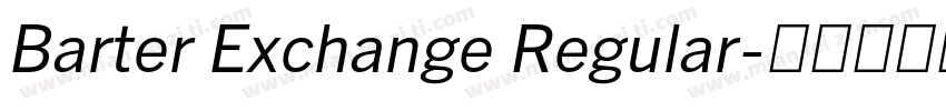 Barter Exchange Regular字体转换